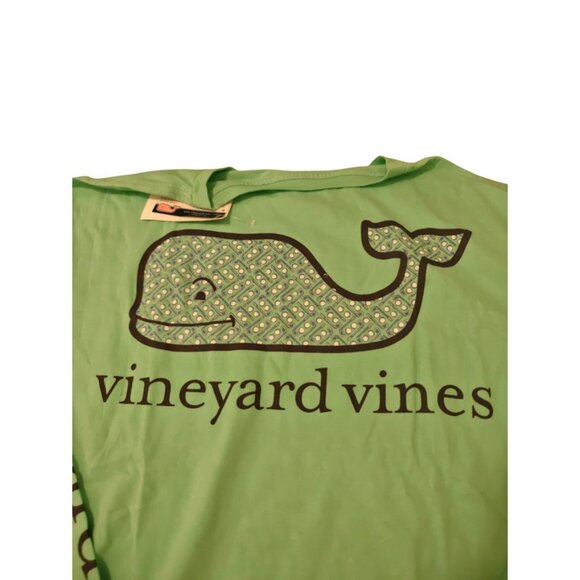 Vineyard Vines Men's Long Sleeve Green Large T Shirt Golf Graphic Pocket New Tag - Picture 5 of 15